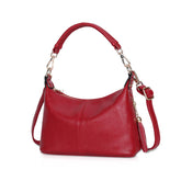 NICOLE&DORIS Women Handbags Tassel Bag Exquisite Bag Fashion Style Zipper Shoulder Bag Ladies Tote Crossbody Bag PU Leather Practical Red